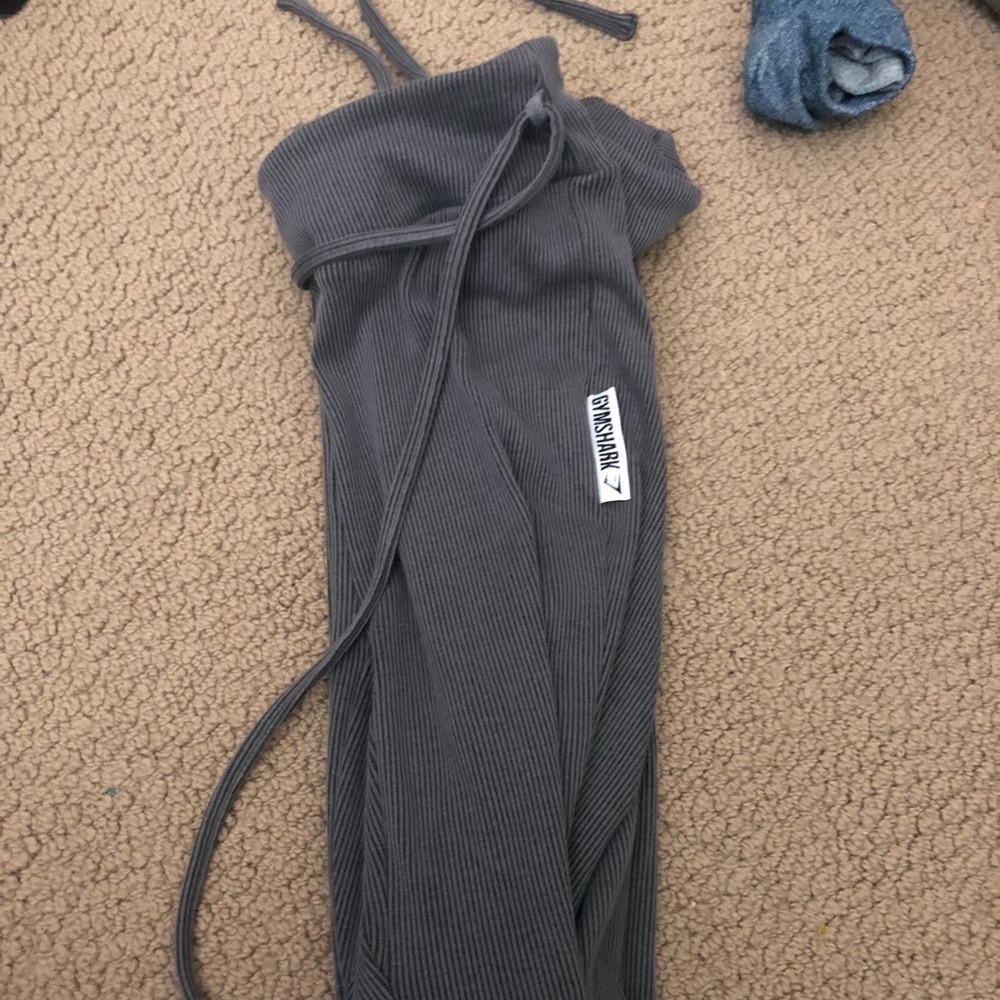 Gym shark legging with waist tie